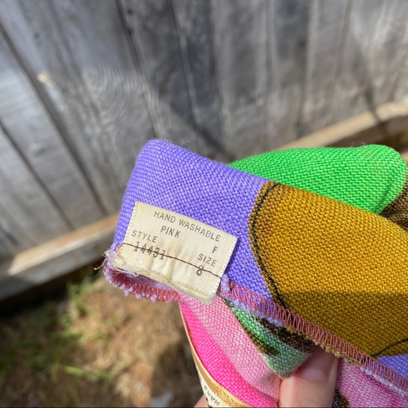 1960s Vintage Mod Floral Sleeveless Tank Top Shirt - Picture 6 of 7